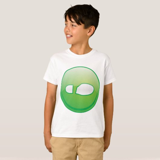 Eco-Friendly Green Footprint Icon T-shirt (Voorkant volledig)