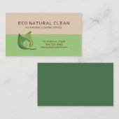 Eco Friendly House Cleaning Service All Natural Visitekaartje (Voorkant / Achterkant)