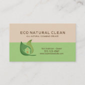 Eco Friendly House Cleaning Service All Natural Visitekaartje (Voorkant)