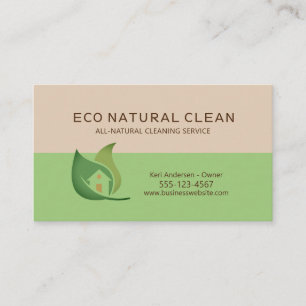Eco Friendly House Cleaning Service All Natural Visitekaartje