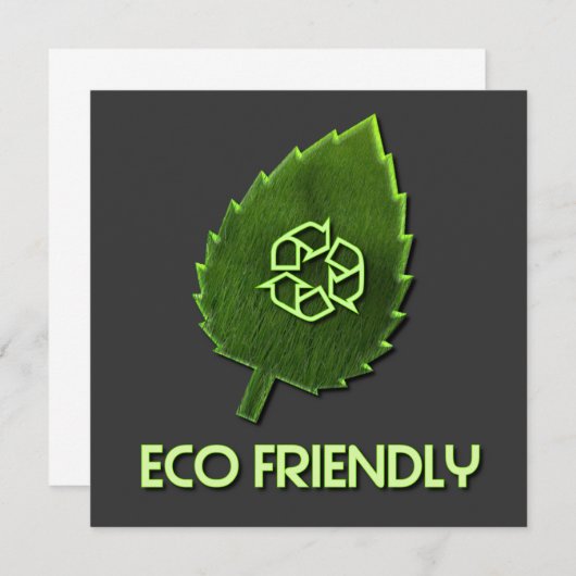 Eco Friendly Invitation Kaart (Voorkant / Achterkant)