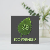 Eco Friendly Invitation Kaart (Staand voorkant)