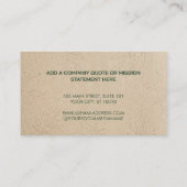 Eco-Friendly Leaf Logo Kraft Look Landscaping Visitekaartje (Achterkant)