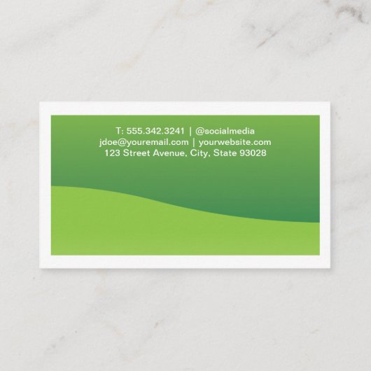 Eco Friendly Leaves Logo Visitekaartje (Achterkant)