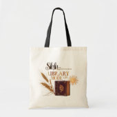 Eco-Friendly "Library Mode On" Canvas Budget Tote  Tote Bag (Voorkant)