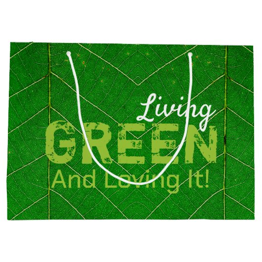 Eco Friendly Living Green Groot Cadeauzakje (Achterkant)