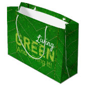 Eco Friendly Living Green Groot Cadeauzakje (Achterkant Gekanteld)