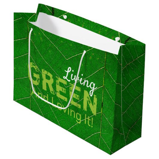 Eco Friendly Living Green Groot Cadeauzakje (Voorkant Gekanteld)
