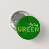 Eco Friendly Living Green Ronde Button 3,2 Cm (Voorkant /achterkant)