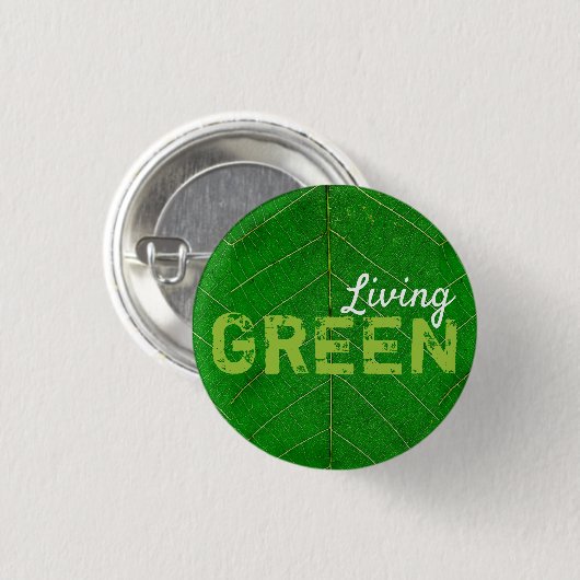Eco Friendly Living Green Ronde Button 3,2 Cm (Voorkant /achterkant)