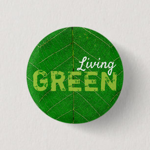 Eco Friendly Living Green Ronde Button 3,2 Cm