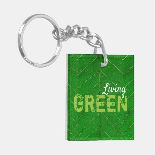 Eco Friendly Living Green Sleutelhanger (Voorkant Links)