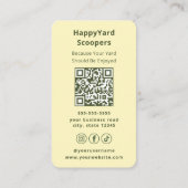 Eco-Friendly Pet Waste Removal Dog Poop Scooper Visitekaartje (Achterkant)