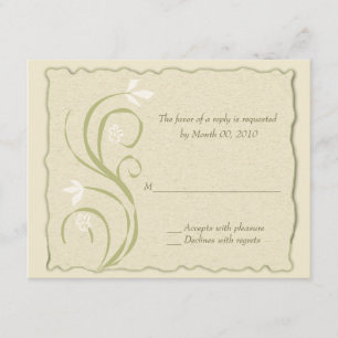 Eco-Friendly Reply cards RSVP Kaartje