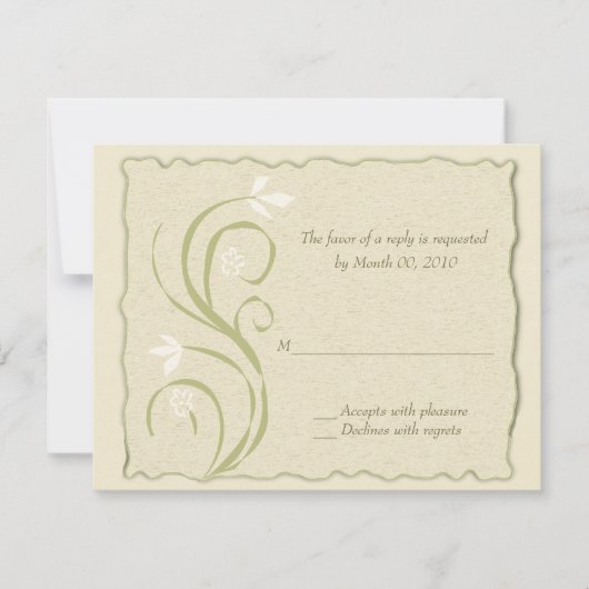 Eco-Friendly Reply cards RSVP Kaartje (Voorkant)