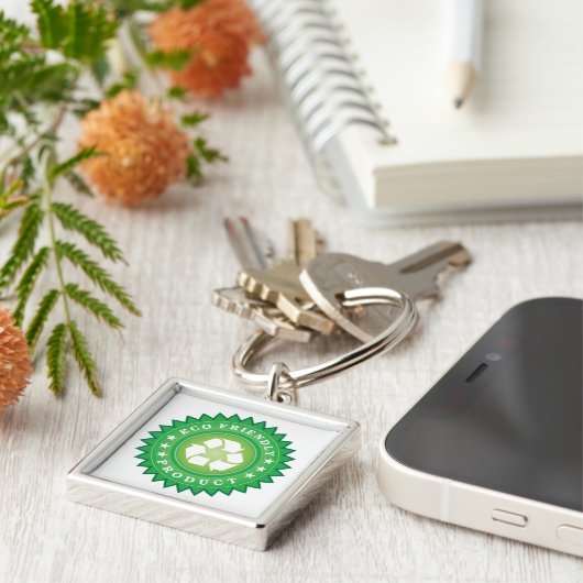 Eco Friendly Sticker Sleutelhanger (Zijkant)