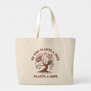 Eco Friendly Tree Day Jumbo Boodschaptas Grote Tote Bag
