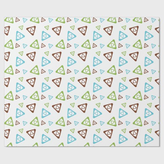 Eco Friendly Triangle Patroon Cadeaupapier (Vlak)