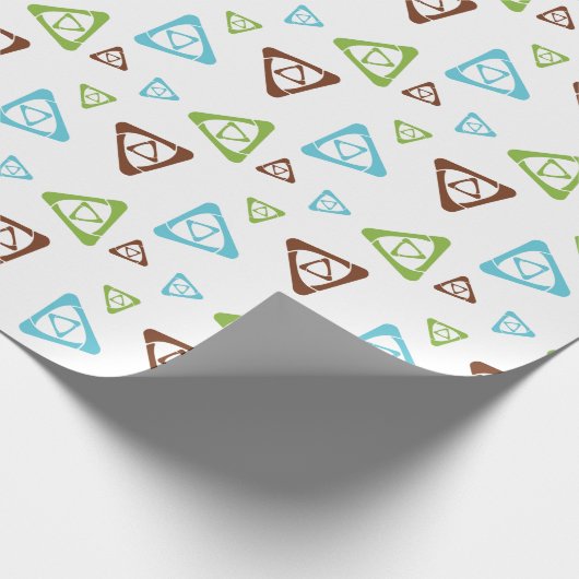 Eco Friendly Triangle Patroon Cadeaupapier (Hoek)