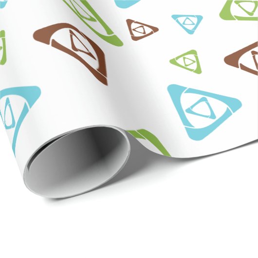 Eco Friendly Triangle Patroon Cadeaupapier (Rol Hoek)