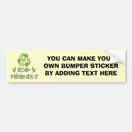 Eco-Friendly Tshirts en Gifts Bumpersticker (Voorkant)