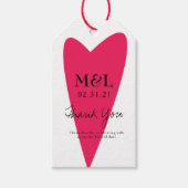 Eco Friendly Wedding Bold Heart Cadeaulabel (Voorkant)