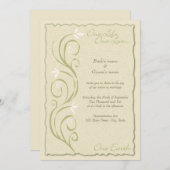 Eco-Friendly Wedding Invitation Kaart (Voorkant / Achterkant)