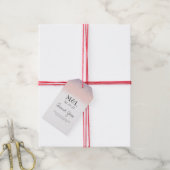 Eco Friendly Wedding Ombre Glitter Paarse Roze Cadeaulabel (Met Touw)