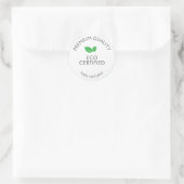 Eco gecertificeerd Eenvoudig Ronde Sticker (Tas)