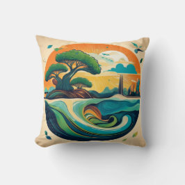 Eco-geïnspireerd landschapsontwerp kussen