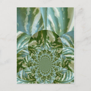 Eco Green Camo Kaleidoscoop Kunstprint Ontwerp Briefkaart