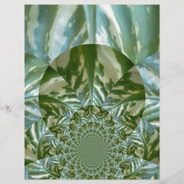 Eco Green Camo Kaleidoscope Art Print Design (Voorkant)