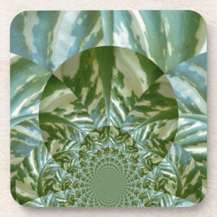 Eco Green Camo Kaleidoscope Art Print Design Bier Onderzetter