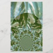 Eco Green Camo Kaleidoscope Art Print Design Briefpapier (Voorkant)