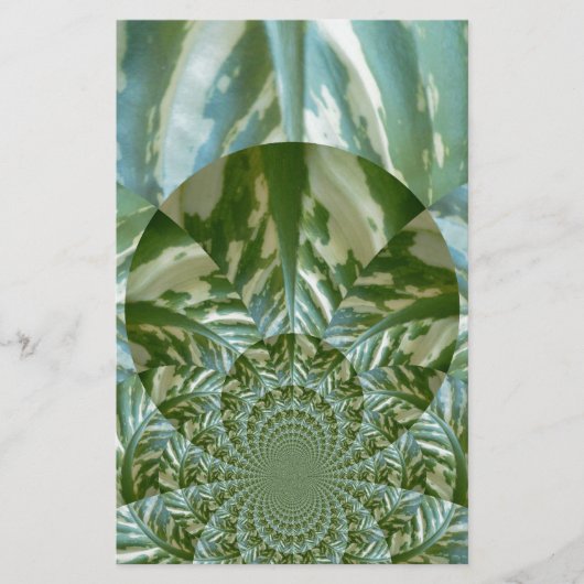 Eco Green Camo Kaleidoscope Art Print Design Briefpapier (Voorkant)