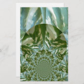 Eco Green Camo Kaleidoscope Art Print Design Briefpapier (Voorkant / Achterkant)