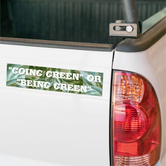 Eco Green Camo Kaleidoscope Art Print Design Bumpersticker (Op Truck)