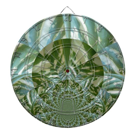 Eco Green Camo Kaleidoscope Art Print Design Dartbord (Voorkant)