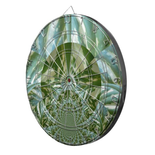 Eco Green Camo Kaleidoscope Art Print Design Dartbord (Voorkant Rechts)