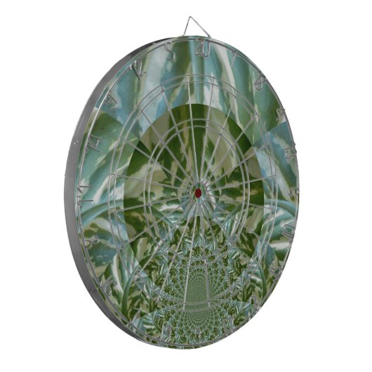 Eco Green Camo Kaleidoscope Art Print Design Dartbord (Voorkant Links)