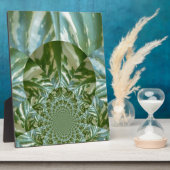 Eco Green Camo Kaleidoscope Art Print Design Fotoplaat (Zijkant)