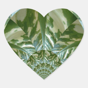 Eco Green Camo Kaleidoscope Art Print Design Hart Sticker