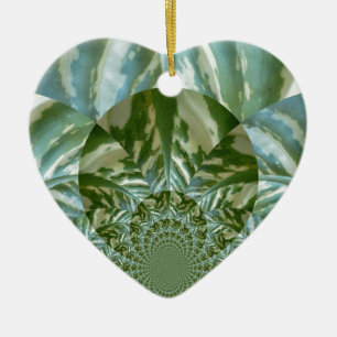 Eco Green Camo Kaleidoscope Art Print Design Keramisch Ornament
