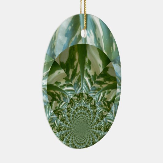 Eco Green Camo Kaleidoscope Art Print Design Keramisch Ornament (Rechts)