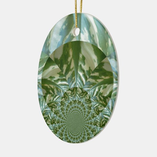 Eco Green Camo Kaleidoscope Art Print Design Keramisch Ornament (Links)