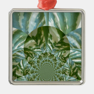 Eco Green Camo Kaleidoscope Art Print Design Metalen Ornament