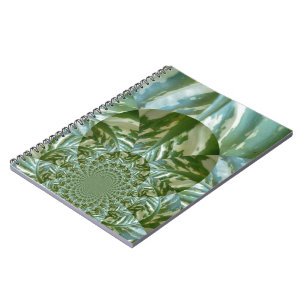Eco Green Camo Kaleidoscope Art Print Design Notitieboek