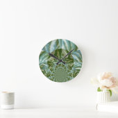 Eco Green Camo Kaleidoscope Art Print Design Ronde Klok (Huis)