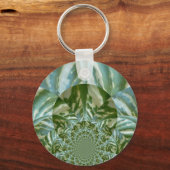Eco Green Camo Kaleidoscope Art Print Design Sleutelhanger (Voorkant)