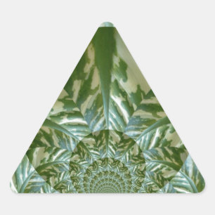 Eco Green Camo Kaleidoscope Art Print Design Sticker